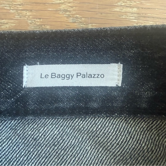 FRAME Le Baggy Palazzo Black Jeans - Picture 5 of 9